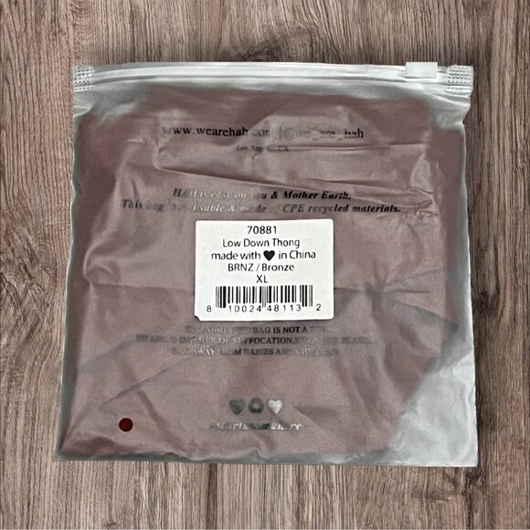 Free People We Are HAH Low Down Thong Sz XL Womens Bronze Moisture Wicking Intim - Picture 4 of 6